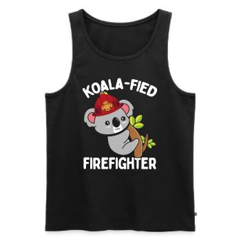 Koalafied Night Shift Firefighter Fire Hose Mask - Männer Premium Bio Tank Top - Schwarz - Vorne - AI Model Male 178 light (178cm)