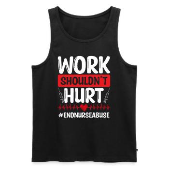 Nurse Abuse Survivor Work Hurt ER Nurse Fighter - Männer Premium Bio Tank Top - Schwarz - Vorne - Michal (187cm)
