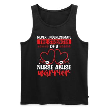 Nursing Violence Nurse Abuse Survivor Fighter - Men's Premium Organic Tank Top - black - Front - Michal (187cm)
