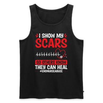 Nursing Violence Heal Nurse Abuse Survivor - Men's Premium Organic Tank Top - black - Front - Michal (187cm)