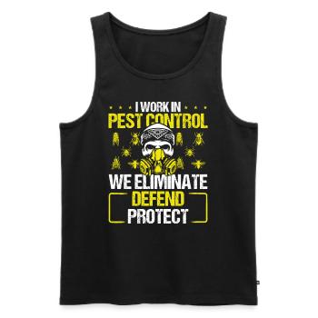 Pest Control Worker Bed Bug Killer Technician - Männer Premium Bio Tank Top - Schwarz - Vorne - AI Model Male 178 light (178cm)
