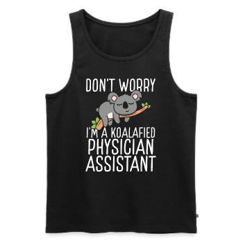 Physician Assistant Exam Koalafied PA School Koala - Männer Premium Bio Tank Top - Schwarz - Vorne - Michal (187cm)