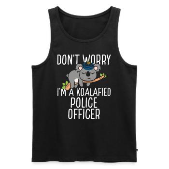 Koalafied Policeman me Im a Koala Police OfficerKo - Débardeur bio Premium Homme - noir - Devant - AI Model Male 178 light (178cm)