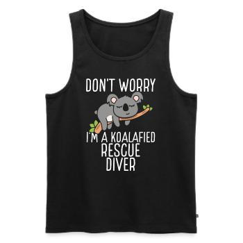 Koalafied Rescue Diving Instructor Koala Dive - Men's Premium Organic Tank Top - black - Front - AI Model Male 178 light (178cm)