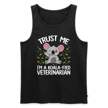 Veterinary Technician Koalafied Veterinarian - Männer Premium Bio Tank Top - Schwarz - Vorne - AI Model Male 178 light (178cm)