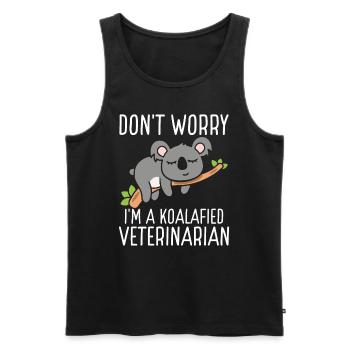 Koalafied Veterinarian Vet Tech Essentials - Männer Premium Bio Tank Top - Schwarz - Vorne - AI Model Male 178 light (178cm)