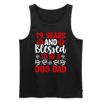 19 Birthday Blessed Dog Dad 19 Year Old Dog Father - Männer Premium Bio Tank Top - Schwarz - Vorne - AI Model Male 178 light (178cm)