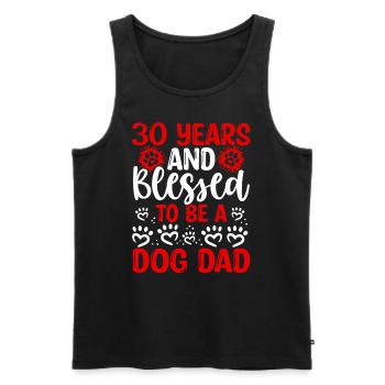 30 Anniversaire Chien Béni Papa 30 ans Chien Père - Débardeur bio Premium Homme - noir - Devant - Michal (187cm)