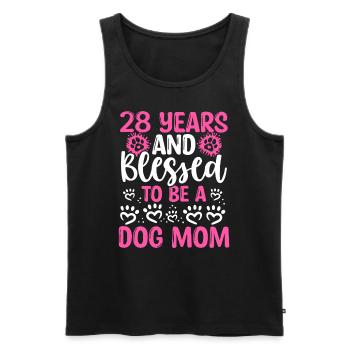 28 Birthday Blessed Dog Mom 28 Year Old Dog Mother - Men's Premium Organic Tank Top - black - Front - Michal (187cm)