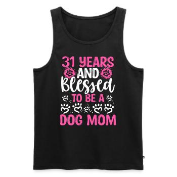 31 Birthday Blessed Dog Mom 31 Year Old Dog Mother - Men's Premium Organic Tank Top - black - Front - Michal (187cm)