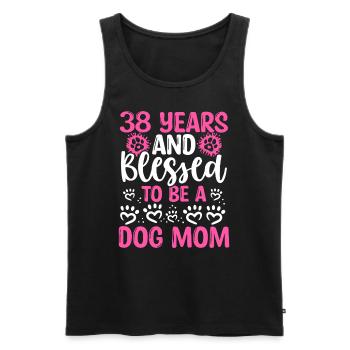 38 Birthday Blessed Dog Mom 38 Year Old Dog Mother - Männer Premium Bio Tank Top - Schwarz - Vorne - Michal (187cm)