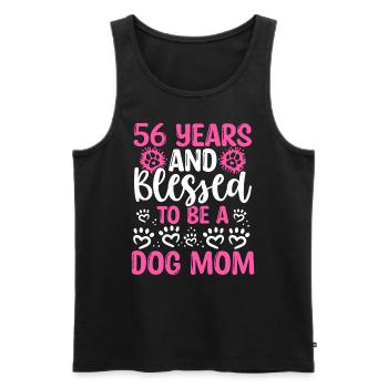 56 Birthday Blessed Dog Mom 56 Year Old Dog Mother - Männer Premium Bio Tank Top - Schwarz - Vorne - Michal (187cm)