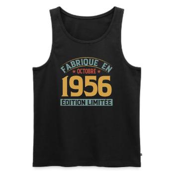 Fabriqué En Octobre 1956 Édition Limitée - Débardeur bio Premium Homme - noir - Devant - Michal (187cm)