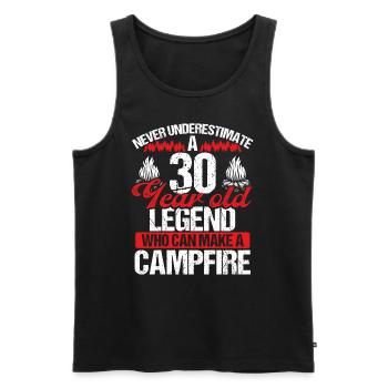 30 Year Old Camper Scouting Scout 30 Birthday - Männer Premium Bio Tank Top - Schwarz - Vorne - Michal (187cm)