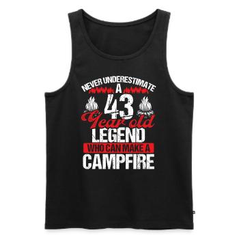 43 Year Old Camper Scouting Scout 43 Birthday - Men's Premium Organic Tank Top - black - Front - Michal (187cm)