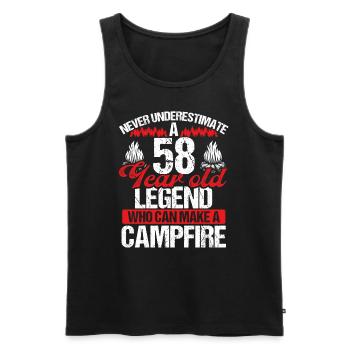 58 Year Old Camper Scouting Scout 58 Birthday - Men's Premium Organic Tank Top - black - Front - Michal (187cm)