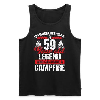 59 Year Old Camper Scouting Scout 59 Birthday - Men's Premium Organic Tank Top - black - Front - AI Model Male 178 light (178cm)