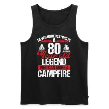 80 Year Old Camper Scouting Scout 80 Birthday - Männer Premium Bio Tank Top - Schwarz - Vorne - AI Model Male 178 light (178cm)