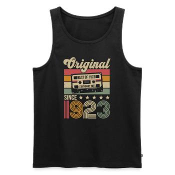Vintage Geburtstag Original Geschenkidee 1923 - Männer Premium Bio Tank Top - Schwarz - Vorne - AI Model Male 178 light (178cm)