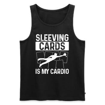 Baseball Card Collector Cards is my Cardio Deck - Men's Premium Organic Tank Top - black - Front - Michal (187cm)