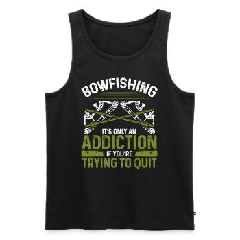 Bowfishing Addiction Airboat Bow Hunter Bowfisher - Männer Premium Bio Tank Top - Schwarz - Vorne - AI Model Male 178 light (178cm)