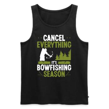 Bowfishing Season Airboat Bow Hunter Bowfisher - Men's Premium Organic Tank Top - black - Front - Michal (187cm)