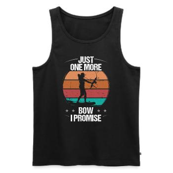 Pêche à l’arc Juste un arc de plus je promets Bowhunter - Débardeur bio Premium Homme - noir - Devant - Michal (187cm)