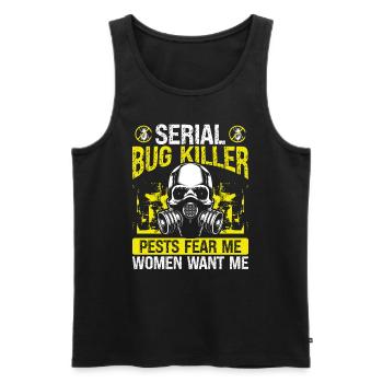 Pest Control Technician Serial Women want me - Männer Premium Bio Tank Top - Schwarz - Vorne - AI Model Male 178 light (178cm)