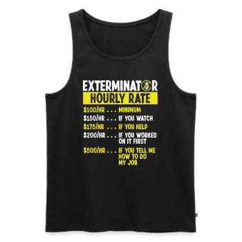 Hourly Rate Pest Control Technician Worker - Männer Premium Bio Tank Top - Schwarz - Vorne - AI Model Male 178 light (178cm)
