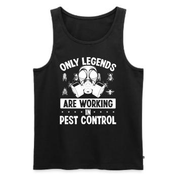 Pest Control Technician Only Legend Animal Control - Männer Premium Bio Tank Top - Schwarz - Vorne - AI Model Male 178 light (178cm)