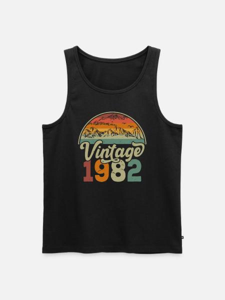 Jahrgang 1982 - Männer Premium Bio Tank Top - Schwarz