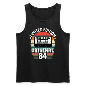 Édition Limitée Du Meilleur De L'original De 1984 - Débardeur bio Premium Homme - noir - Devant - Michal (187cm)