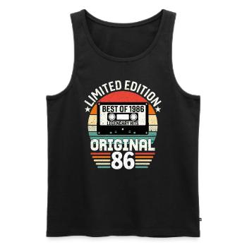 Édition Limitée Du Meilleur De L'original De 1986 - Débardeur bio Premium Homme - noir - Devant - Michal (187cm)