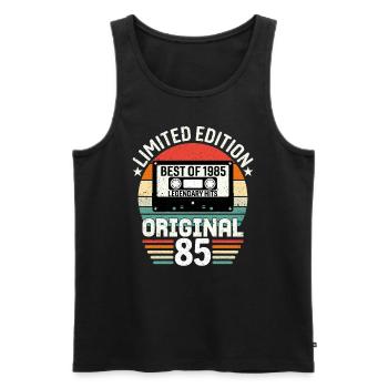 Édition Limitée Du Meilleur De L'original De 1985 - Débardeur bio Premium Homme - noir - Devant - Michal (187cm)