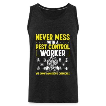 Pest Control Worker Animal Control Professional - Männer Premium Bio Tank Top - Anthrazit - Vorne - Alexander (188cm)