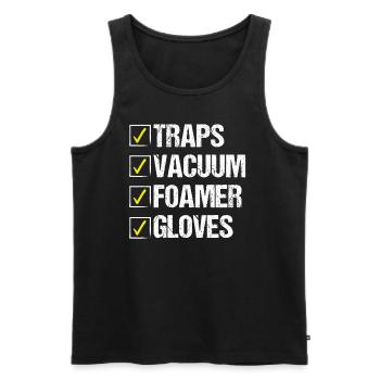 Pest Control Worker Gloves Traps Animal Control - Männer Premium Bio Tank Top - Schwarz - Vorne - AI Model Male 178 light (178cm)