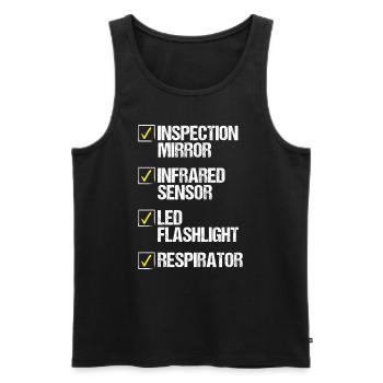 Pest Control Technician Flashlight Animal - Männer Premium Bio Tank Top - Schwarz - Vorne - AI Model Male 178 light (178cm)