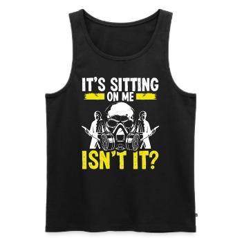Pest Control Worker Its sitting on me isnt itPestP - Männer Premium Bio Tank Top - Schwarz - Vorne - AI Model Male 178 light (178cm)