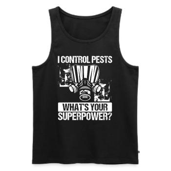 Pest Control Worker Whats your Animal Control - Männer Premium Bio Tank Top - Schwarz - Vorne - AI Model Male 178 light (178cm)