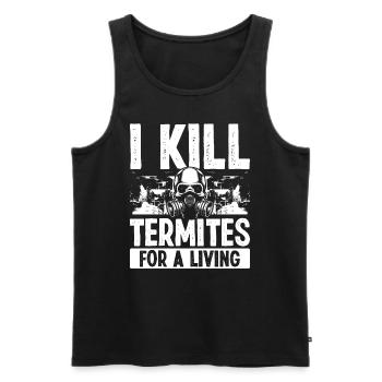 Pest Control Technician kill Termite for a Living - Männer Premium Bio Tank Top - Schwarz - Vorne - AI Model Male 178 light (178cm)