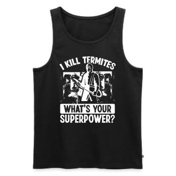 Pest Control Technician Kill Termites Whats yourPe - Männer Premium Bio Tank Top - Schwarz - Vorne - AI Model Male 178 light (178cm)