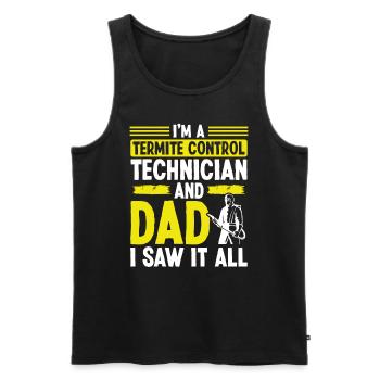 Temite Control Worker Dad Day Pest Worker Papa - Männer Premium Bio Tank Top - Schwarz - Vorne - AI Model Male 178 light (178cm)
