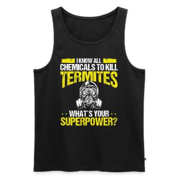 Termite Control Technician Pest Control Officer - Männer Premium Bio Tank Top - Schwarz - Vorne - AI Model Male 178 light (178cm)