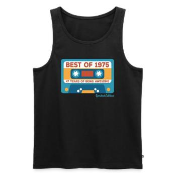 1975 Vintage Vintage Retro Geburtstagsgeschenk - Männer Premium Bio Tank Top - Schwarz - Vorne - Michal (187cm)