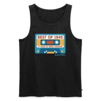 1945 Vintage Vintage Retro Geburtstagsgeschenk - Männer Premium Bio Tank Top - Schwarz - Vorne - Michal (187cm)