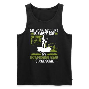Bowfishing Bank Account empty Bowhunter Fisherman - Männer Premium Bio Tank Top - Schwarz - Vorne - AI Model Male 178 light (178cm)