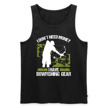 Bowfisher Je n’ai pas besoin de Money Bowhunter BowfishingBo - Débardeur bio Premium Homme - noir - Devant - Michal (187cm)