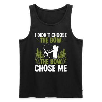 Bowfishing The Bowe Chose Me Fisherman Bowfisher - Men's Premium Organic Tank Top - black - Front - Michal (187cm)