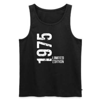 Limitierte Auflage von 1975 - Männer Premium Bio Tank Top - Schwarz - Vorne - Michal (187cm)