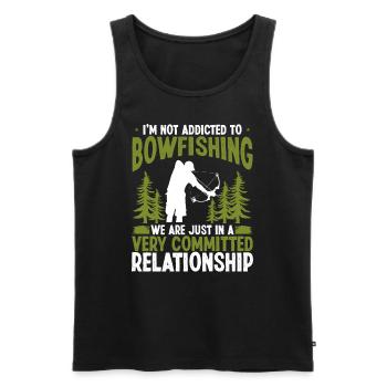 Bowfisher Airboat Fisherman Addicted to Bowfishing - Männer Premium Bio Tank Top - Schwarz - Vorne - AI Model Male 178 light (178cm)